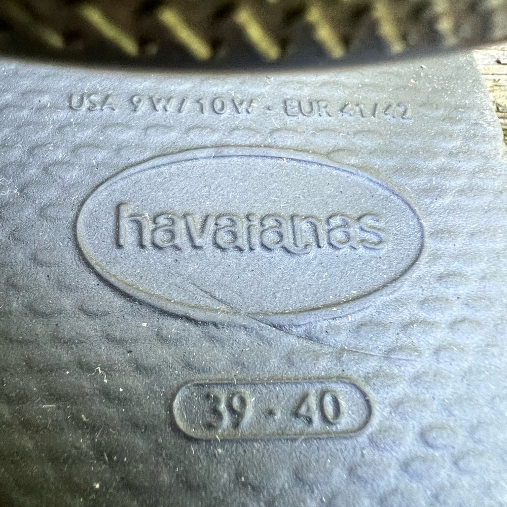 Havianas silver straps with rhinestone sandals sz 9/10 39-40 - Picture 8 of 10